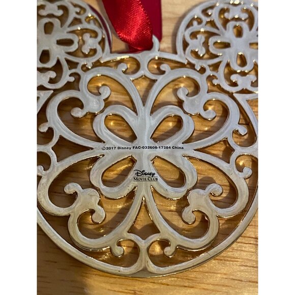 Disney Movie Club 2017 Reward Exclusive Mickey Mouse Metal Ornaments Set Of 2 - Picture 4 of 4